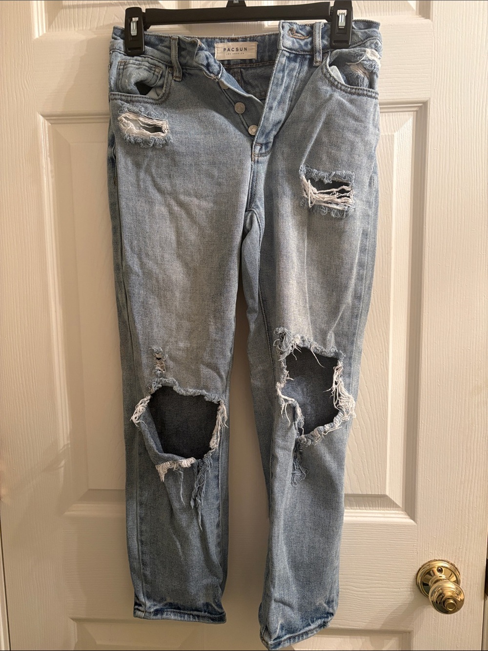PacSun Light Blue Distressed Mom Jeans